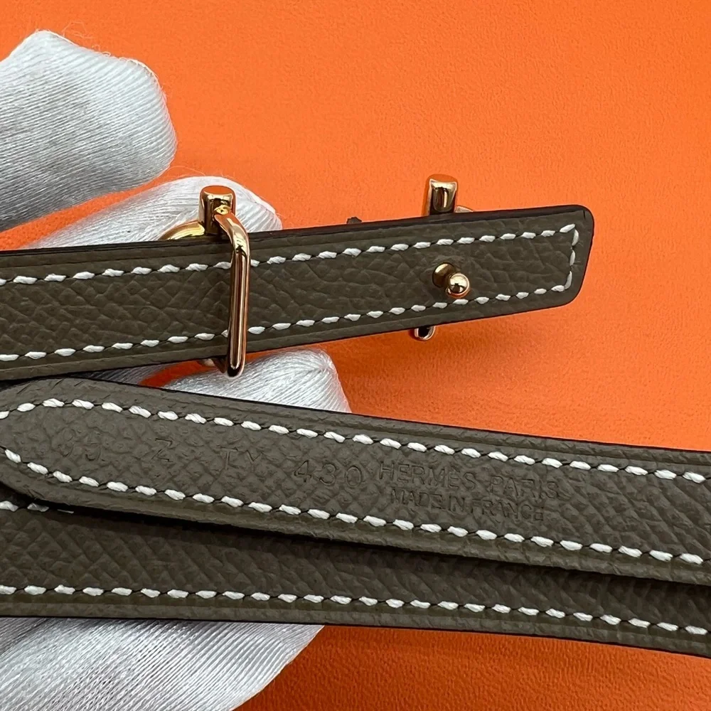 Authentic Hermes Brand New Reversible Gamma 13mm leather belt - Picture 16 of 17